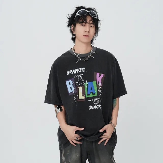 BLACKE78 Graffitied T-shirt | Trending Latest T-shirts Designs | H0NEYBEAR