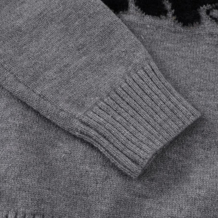 Fluffy Cat Off-Shoulder Sweater