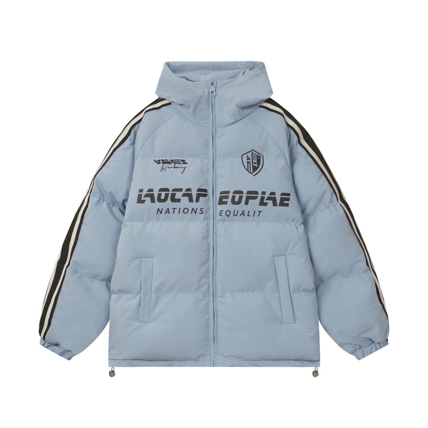 Hooded Slicker Puffer Jacket