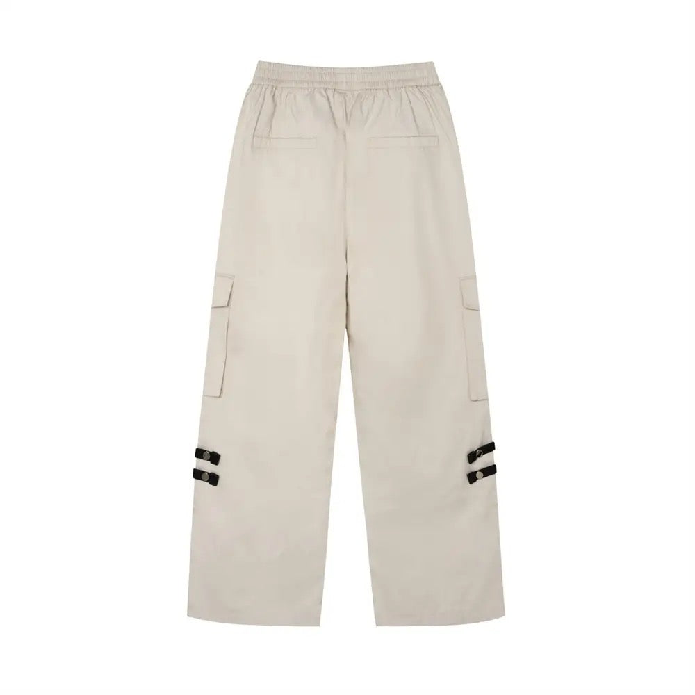 Striped Ribbon Cargo Pants
