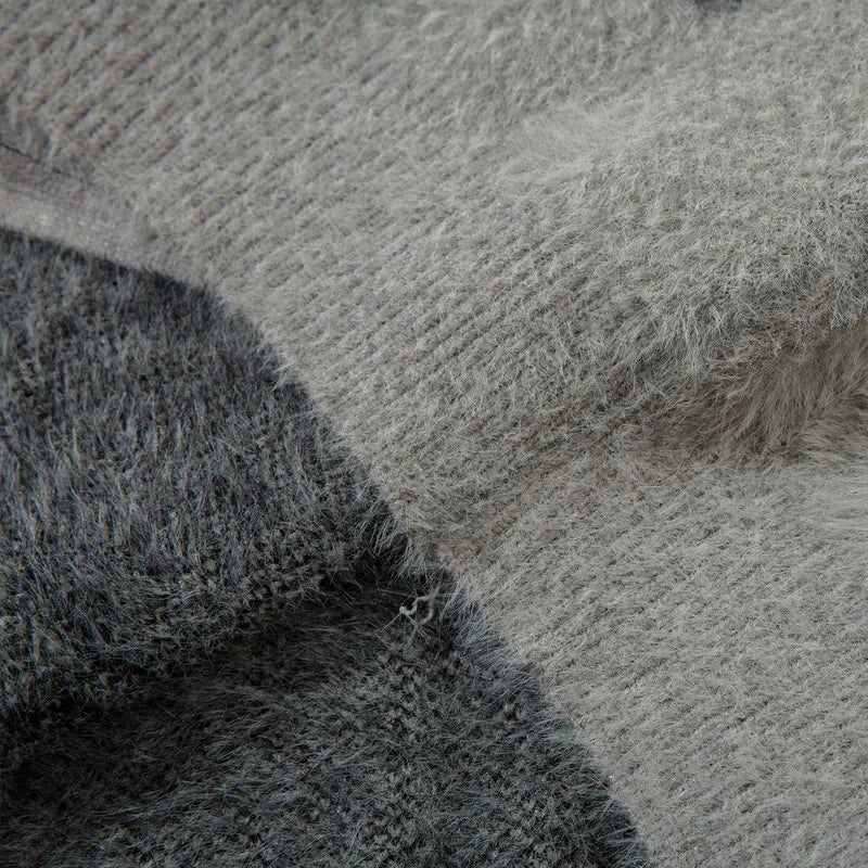 Mohair Thunder Zip Up Sweater Jacket