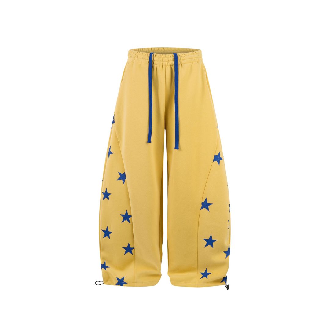 Star Print Barrel Sweatpants