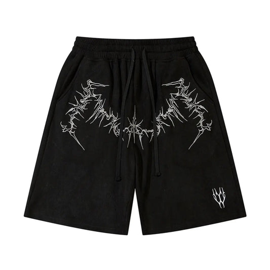 Embellished Suede Shorts