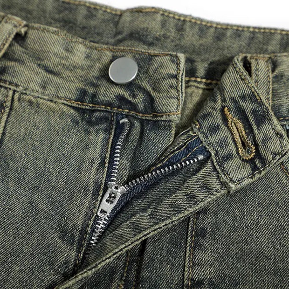 RetroPatch Denim Pants | Wide Leg Jeans for Men and Women