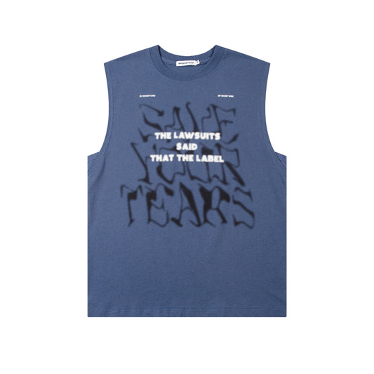 Save Your Tears Print Tank Top | Trendy Print Sleeveless T-shirts | H0NEYBEAR