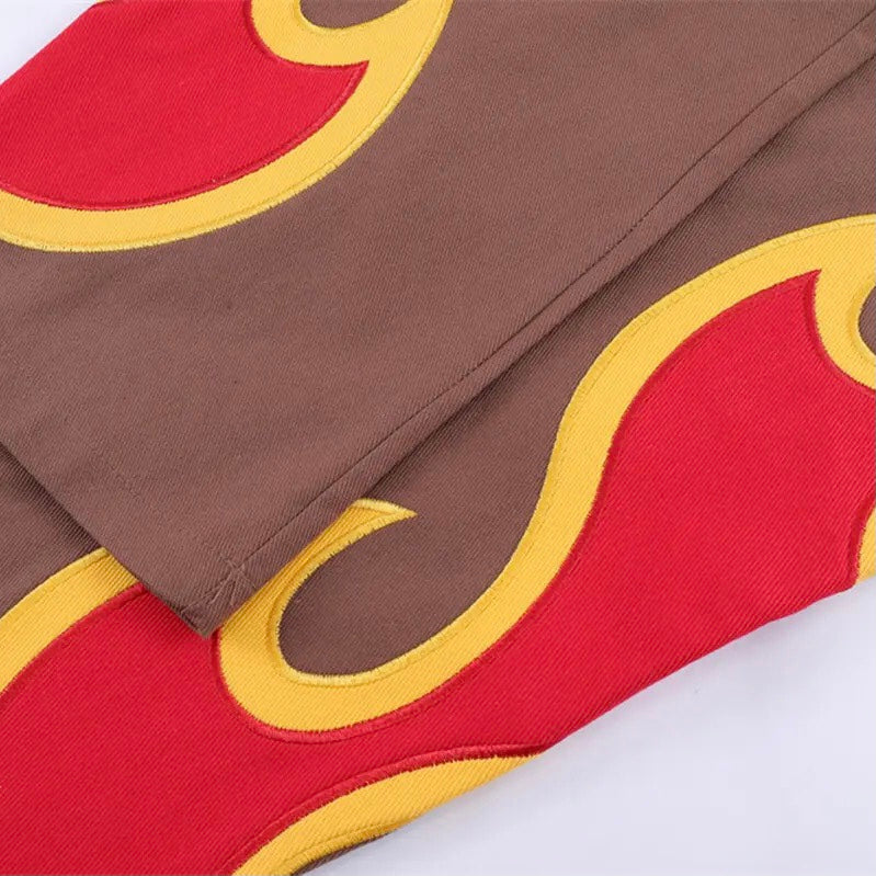 Fire Patchwork Pants | Y2K Flames Jeans
