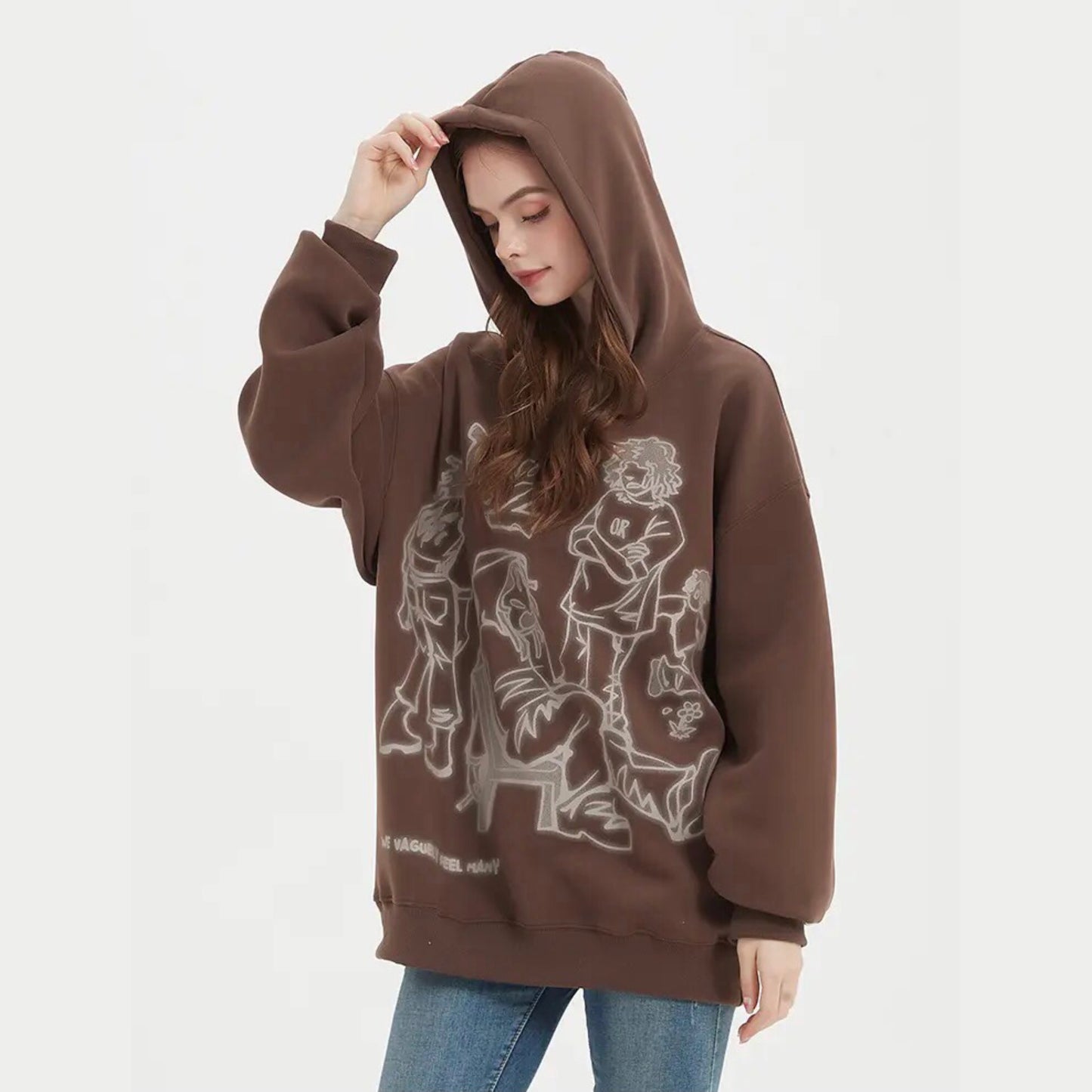 TYYZ Graphic Hoodie - h0neybear Streetwear Brown TYYZ hoodie from honeybear