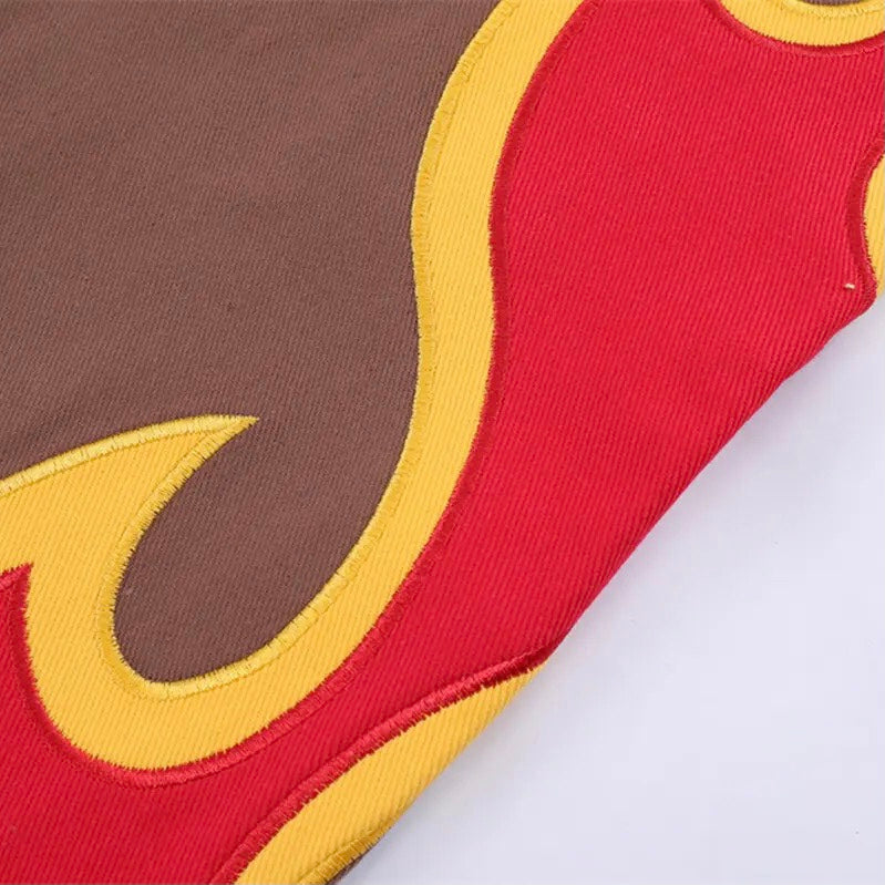 Fire Patchwork Pants | Y2K Flames Jeans