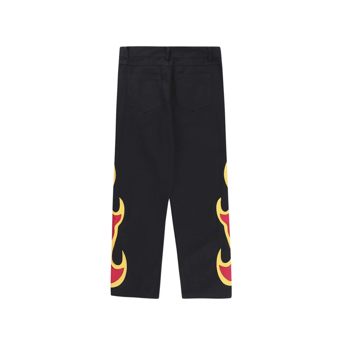 Fire Patchwork Pants | Y2K Flames Jeans