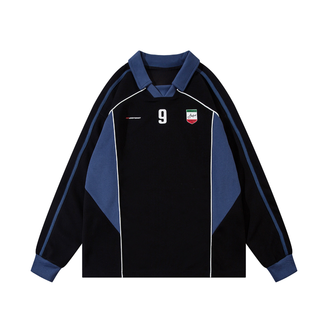 Retro Revival Team 9 Long Sleeve Jersey - h0neybear aka honeybear clothing