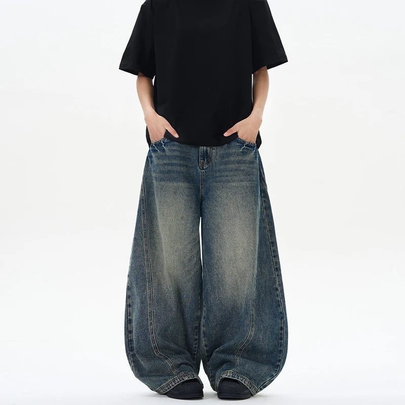 Ghost Seam Wide Leg Jeans