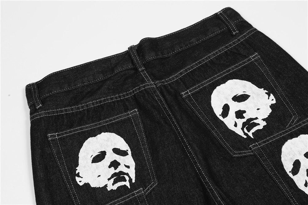 Michael Myers Print Pants | Black Jeans
