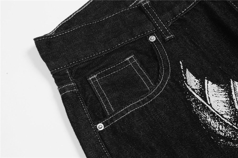 Michael Myers Print Pants | Black Jeans