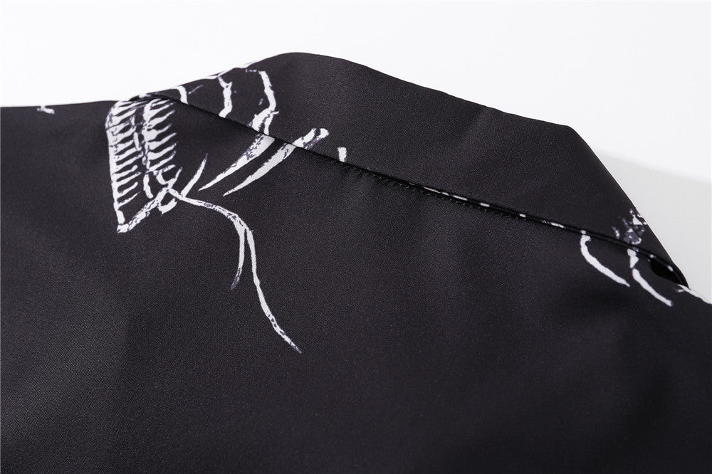 Black Snake Skeleton Shirt | Cotton Shirt | H0neybear