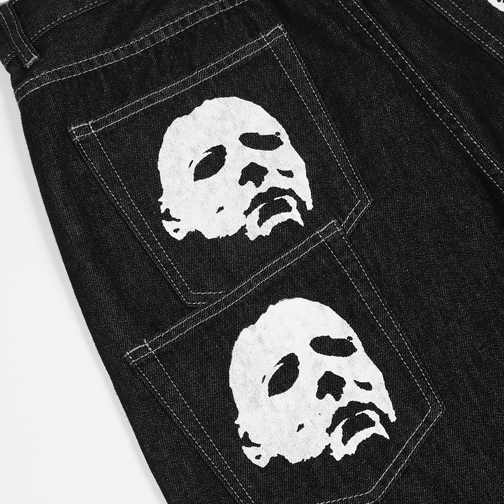 Michael Myers Print Pants | Black Jeans