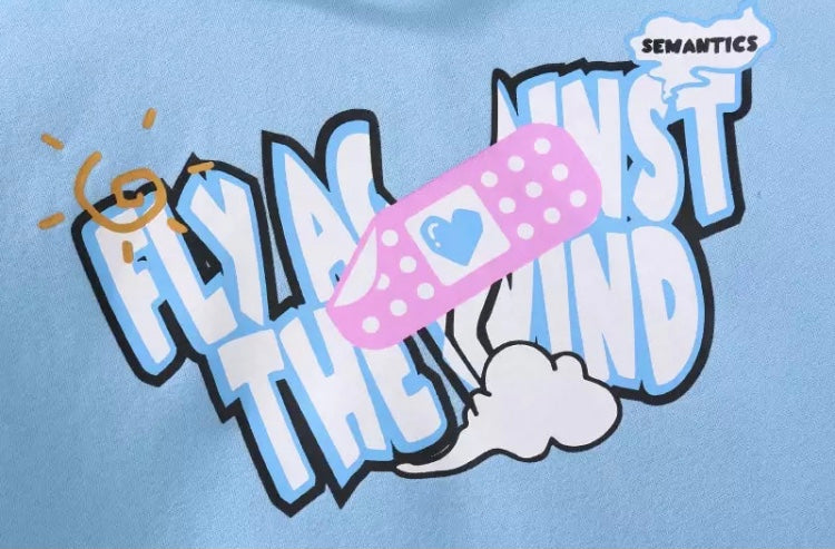 "Fly Against The Wind" Hoodie - Blue