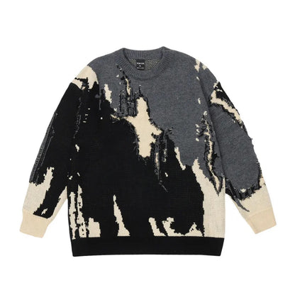 Distressed Splat Blend Sweater - h0neybear