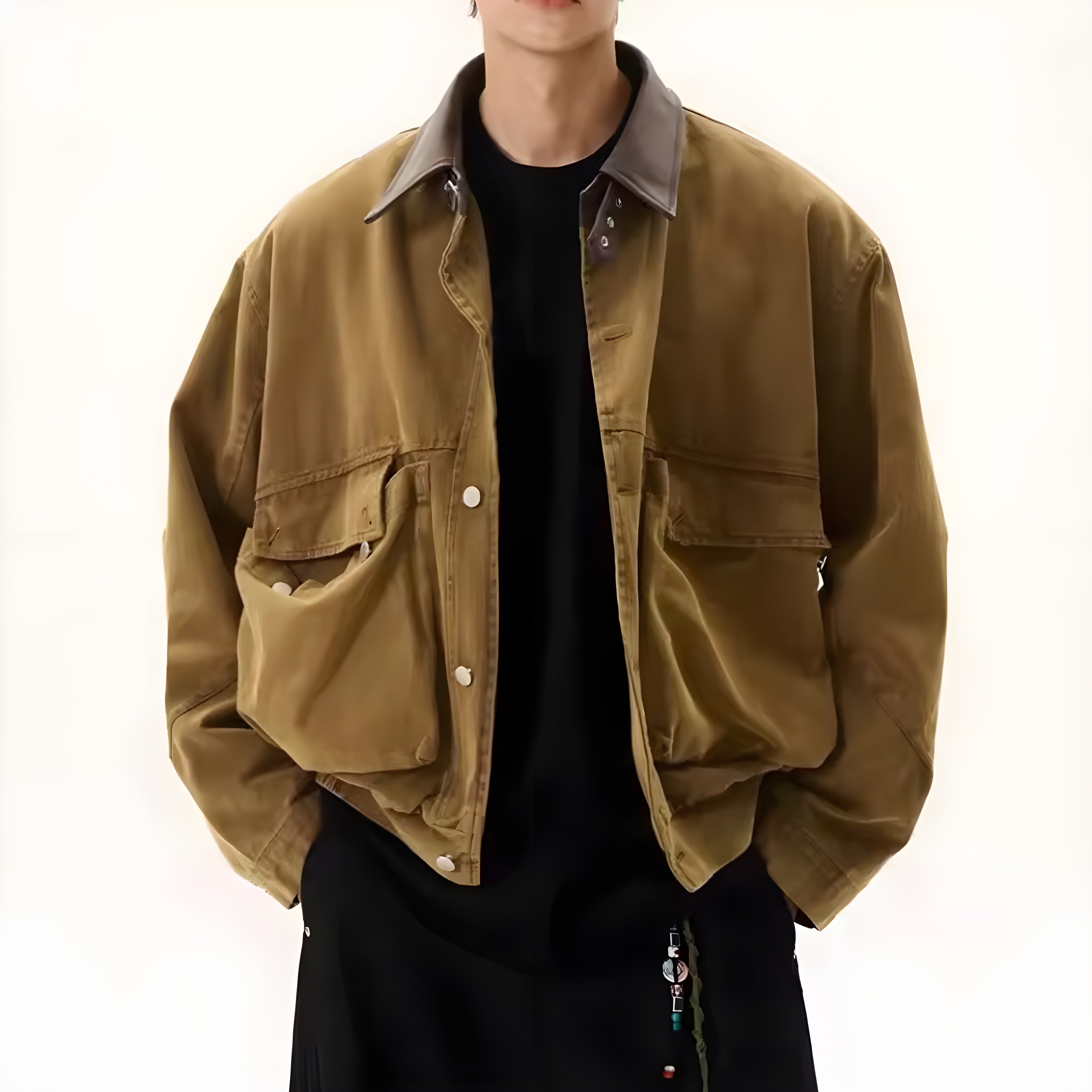 Buckle Collar Utility Jacket