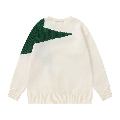 Retro Star Knitted Sweater