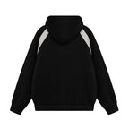 Classic Noir Contrast Zip Up Hoodie