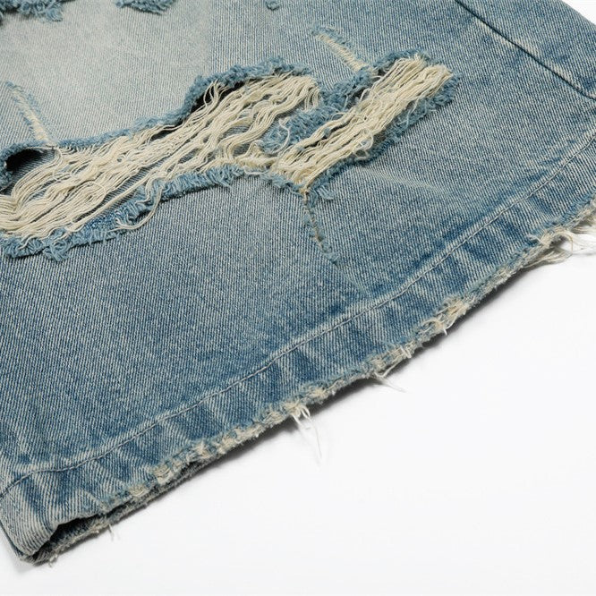 Ravage Ripped Denim Shorts - h0neybear