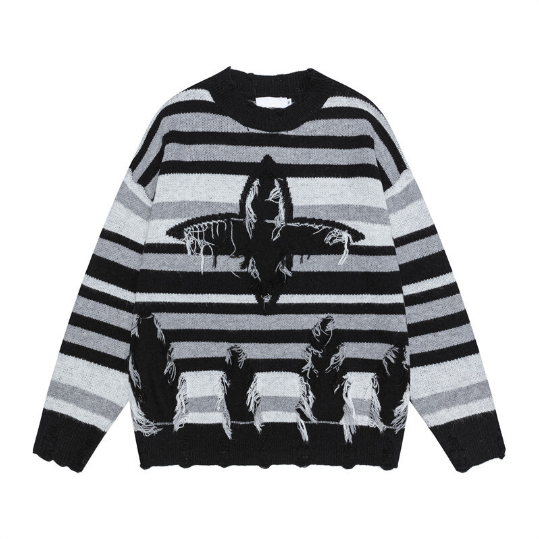 Avian Embrace Striped Sweater