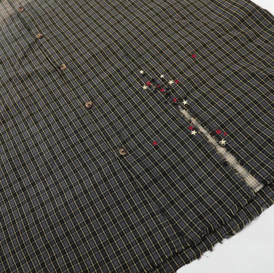 Emberline Distressed Plaid Shirt
