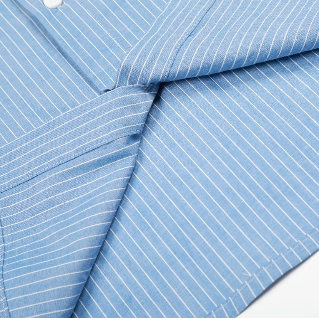 Azure Crest Pinstripe Shirt