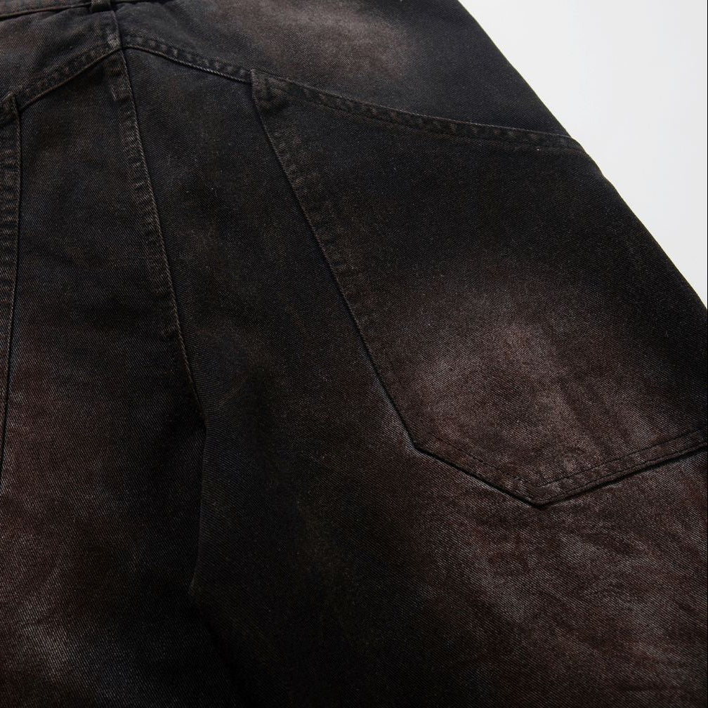 Tectonic Paneled Wide-Leg Jeans