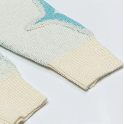 Starburst Knit Crew Sweater