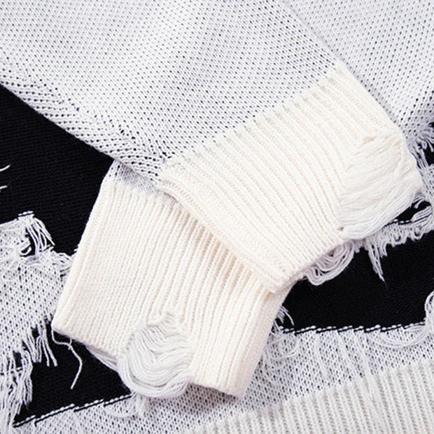 Crimson Stitch Void Sweater