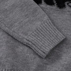 Fluffy Cat Off-Shoulder Sweater