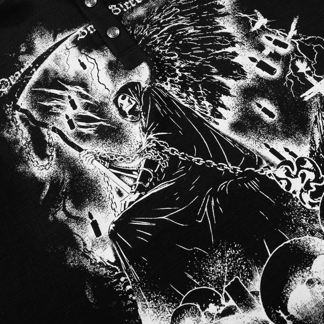 Requiem Reaper Henley Long Sleeve T-shirt