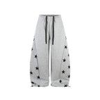 Star Print Barrel Sweatpants