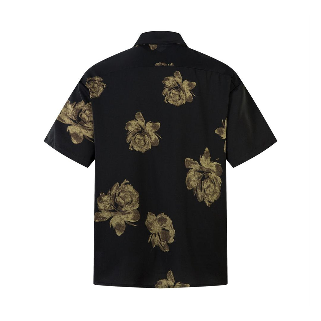 Dark Floral Button-Down Shirt - h0neybear