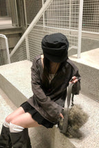 Shadow Camo Raw Neck Long Sleeve T-shirt