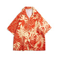 Red Palm Print Shirt - h0neybear