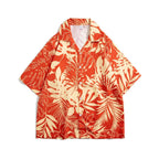 Red Palm Print Shirt - h0neybear
