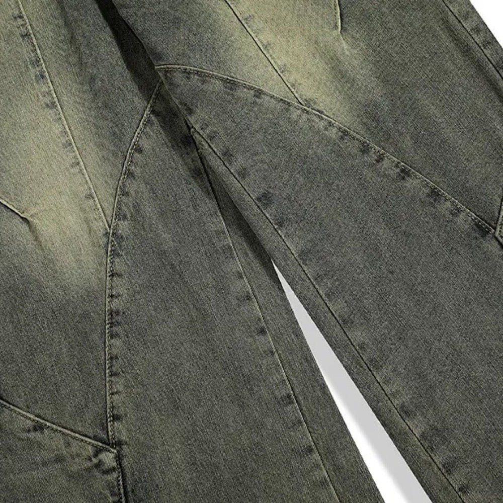 RetroPatch Denim Pants | Wide Leg Jeans for Men and Women