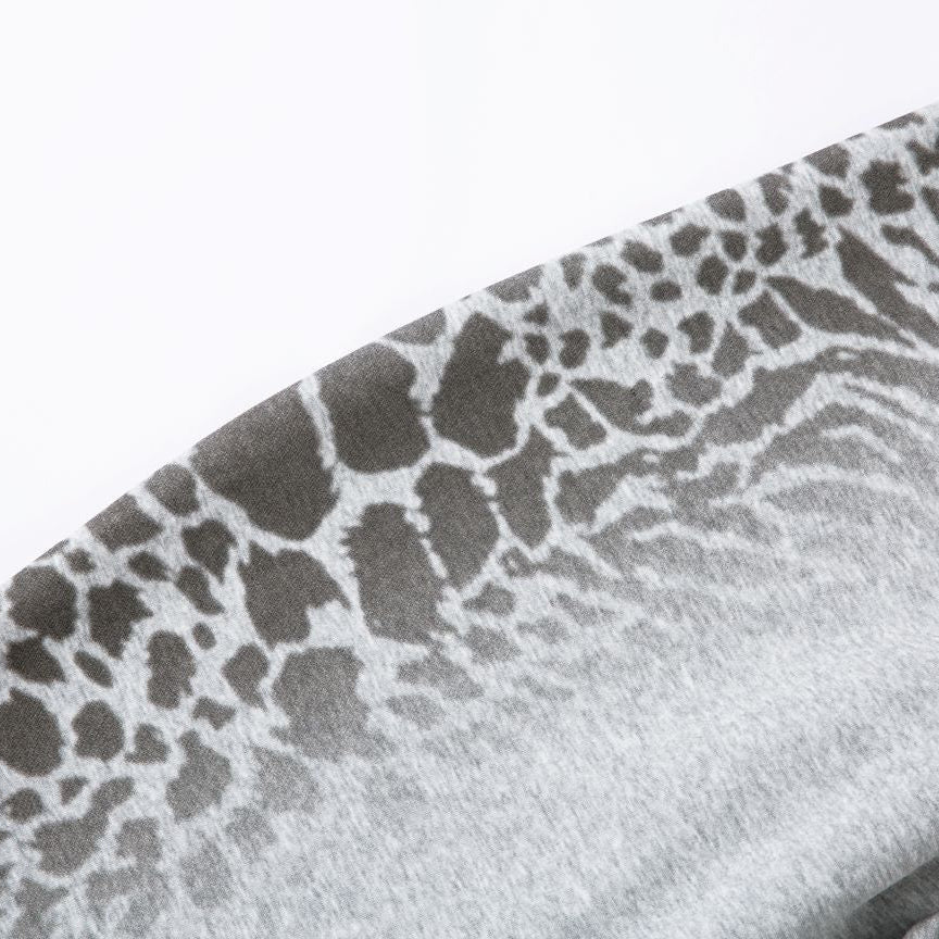 Grunge Leopard Wide-Leg Sweatpants