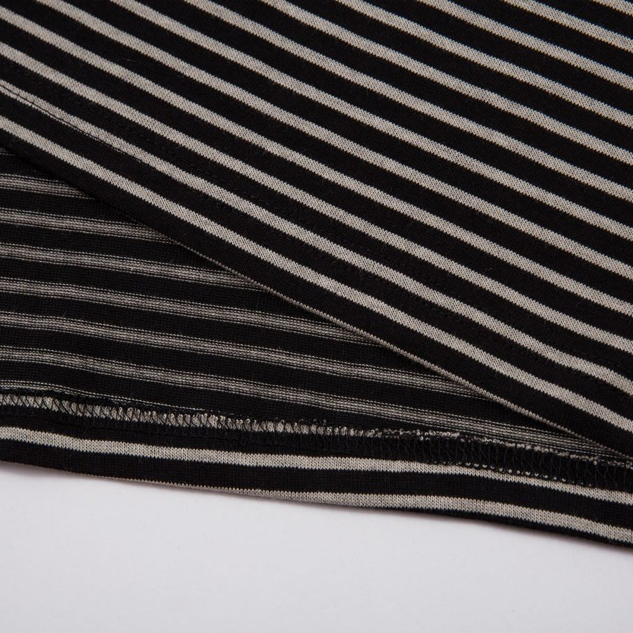 Contrast Trim Off-Shoulder Longsleeve Top