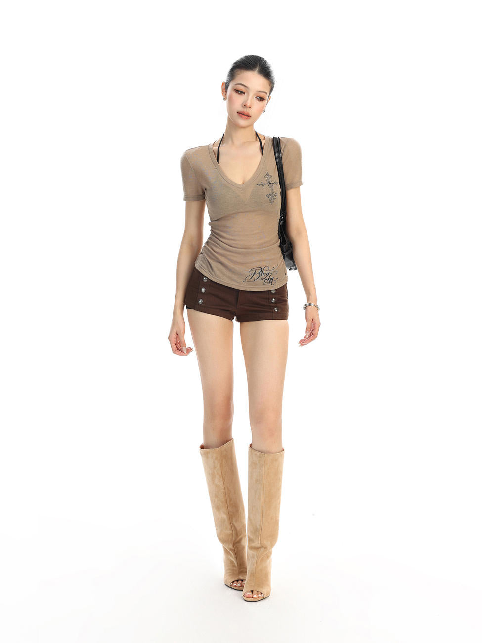 Moonthorn Cross V-Neck Top