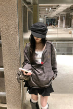 Shadow Camo Raw Neck Long Sleeve T-shirt