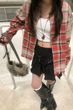 Riot Stitch Plaid Shirt