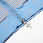 Rosette Striped Funnel Hoodie