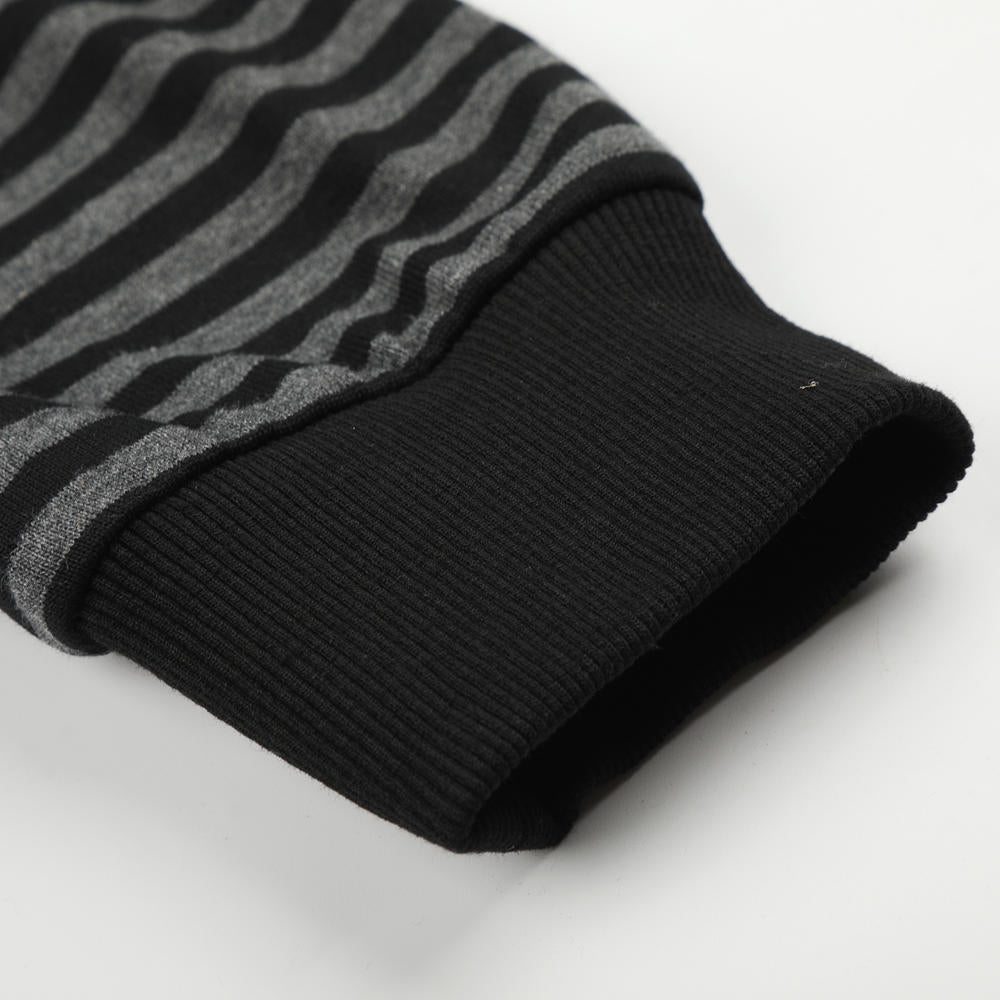 Static Crest Striped Hoodie