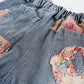 Lace Patchwork Denim Shorts