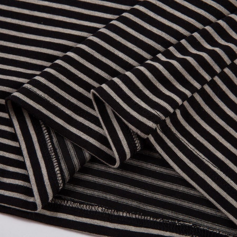 Contrast Trim Off-Shoulder Longsleeve Top