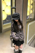 Shadow Camo Raw Neck Long Sleeve T-shirt