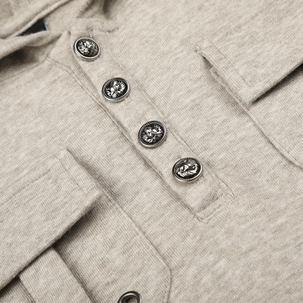 Sahara Grommet Hooded Long Sleeve